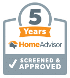 5 Years HomeAdvisor Screened & Approved logo